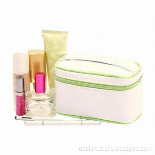 Wholesale cheap PU white cosmetic bag